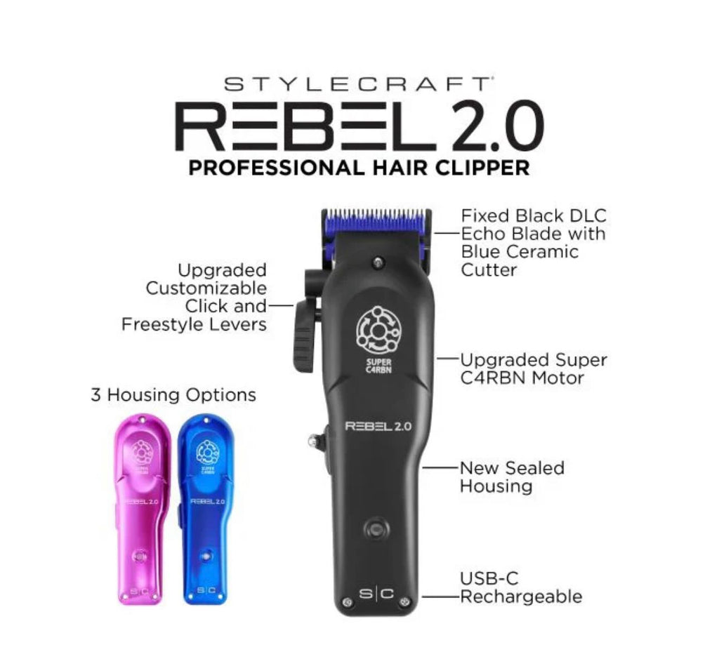 StyleCraft Rebel 2.0 – Cortadora Profesional de Cabello