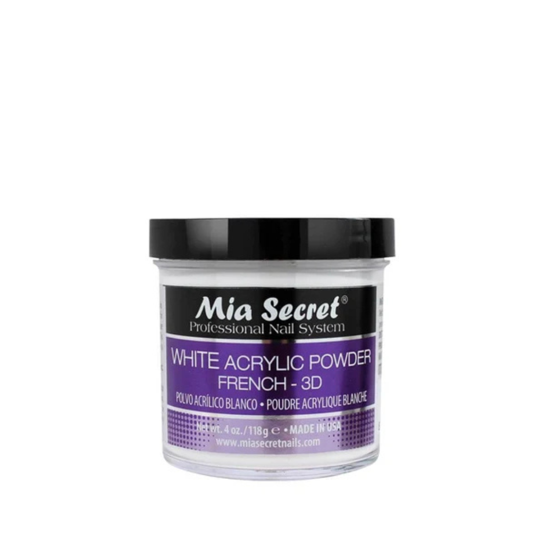 Mia Secret White Acrylic Powder French - 3D 1oz, 2oz & 4oz