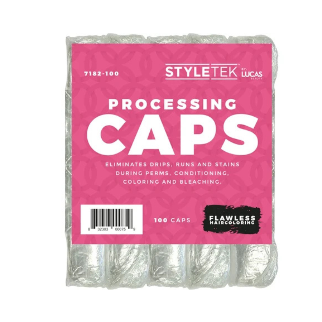 StyleTek 7182-100 Processing Disposable Caps - 100 Pack