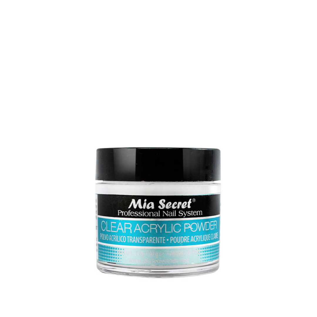 Mia Secret Clear Acrylic Nail Powder 1oz, 2oz, 4oz y 8oz