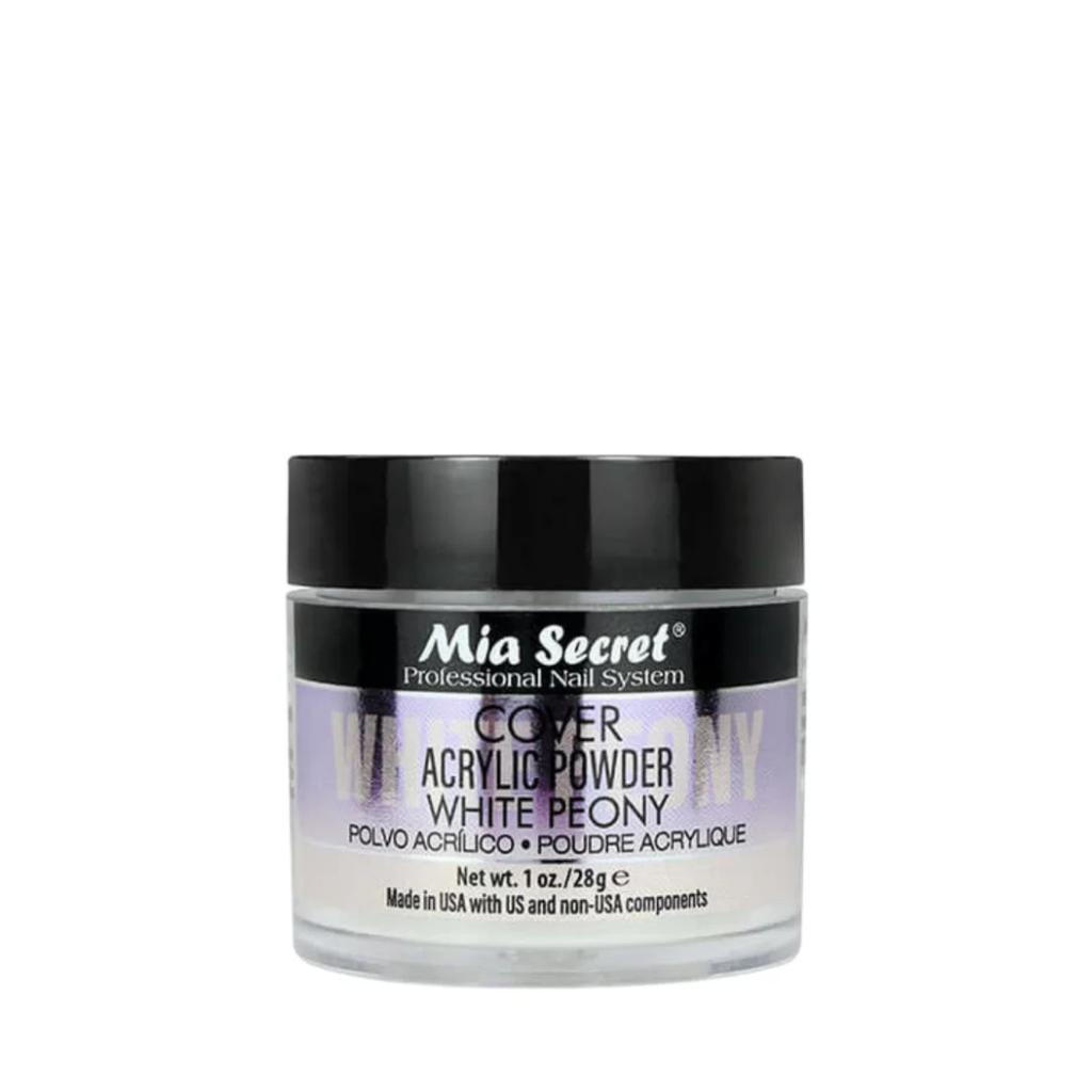 Mia Secret Cover Acrylic Powder White Peony 1oz, 2oz y 4oz