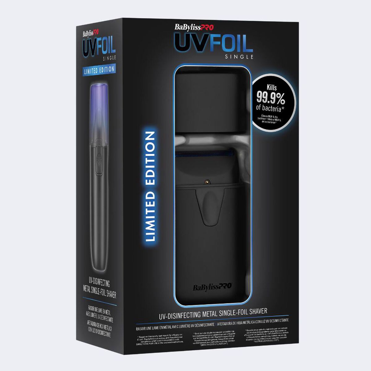 BaBylissPRO Afeitadora Doble Lámina UV – Edición Limitada Matte Black (FXLFS2MB)