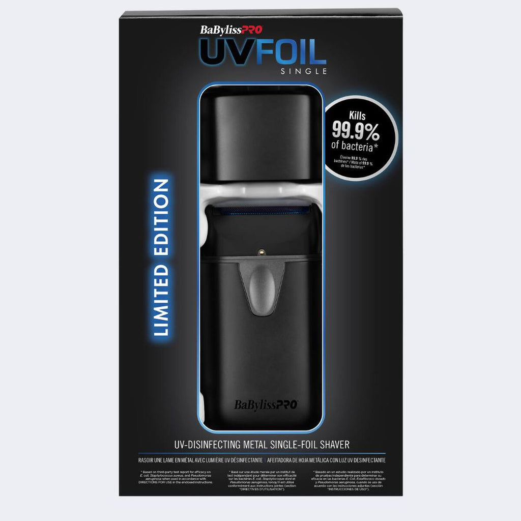 BaBylissPRO Afeitadora Doble Lámina UV – Edición Limitada Matte Black (FXLFS2MB)