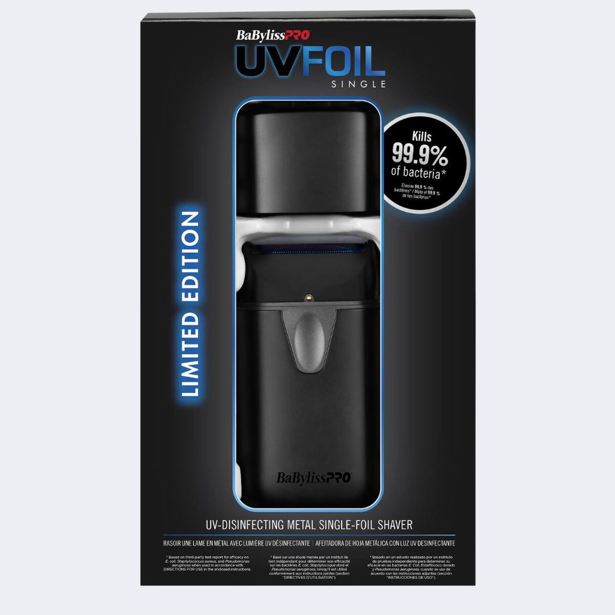 BaBylissPRO Afeitadora Doble Lámina UV – Edición Limitada Matte Black (FXLFS2MB)